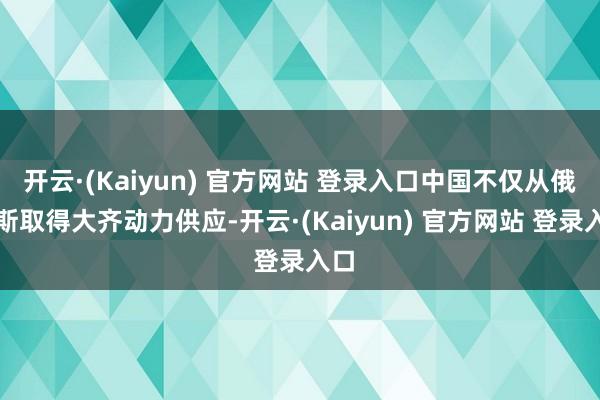 开云·(Kaiyun) 官方网站 登录入口中国不仅从俄罗斯取得大齐动力供应-开云·(Kaiyun) 官方网站 登录入口